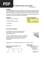 Weldment Strenght Calculation