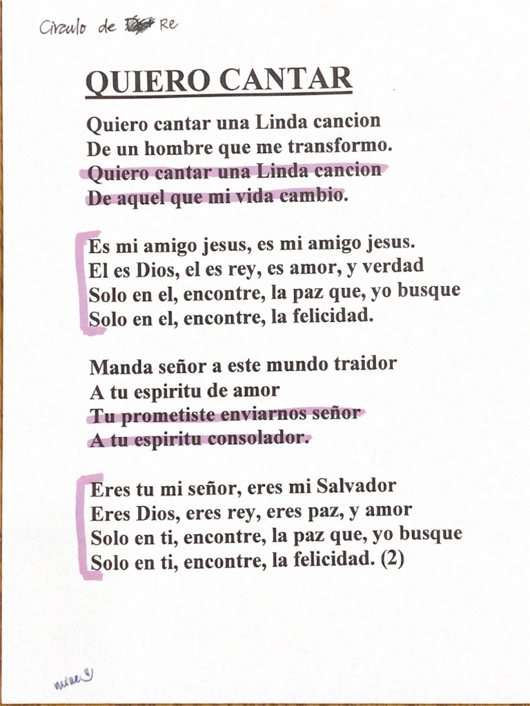 Quiero Cantar | PDF