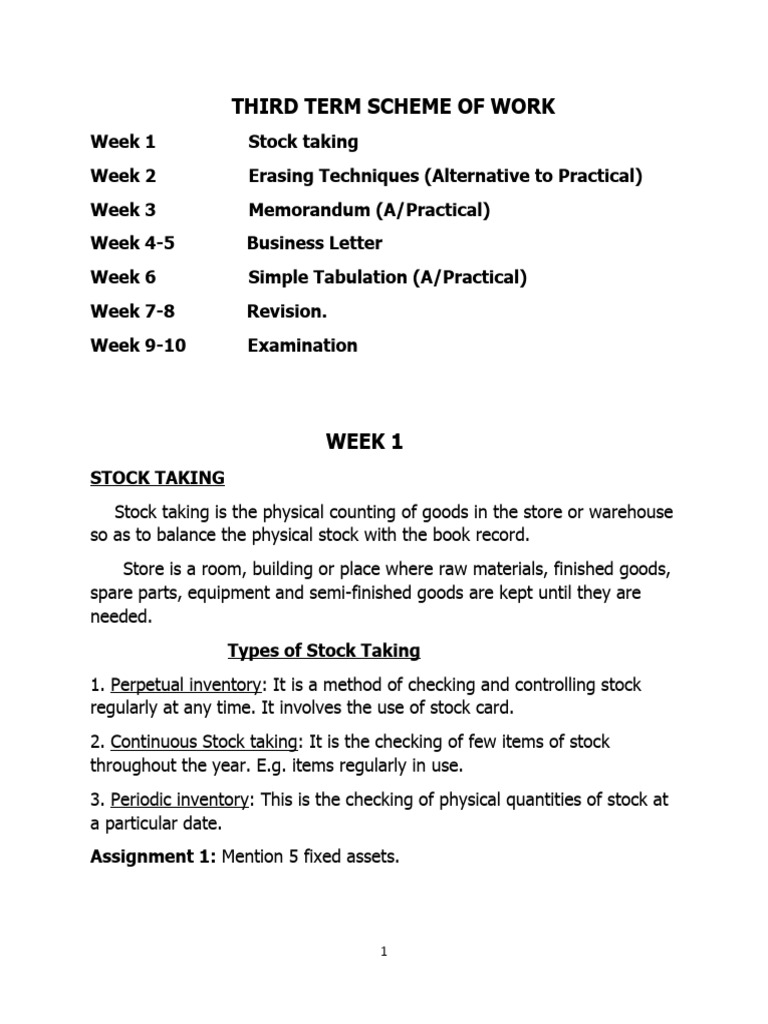 Jss 3 Business Studies 3rd Term Note PDF Typewriter Shorthand