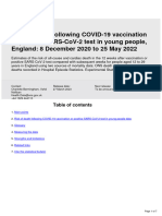 Risk of Death Following COVID-19 Vaccination or Positive SARS-CoV-2 Test in Young People, England 8 December 2020 To 25 May 2022