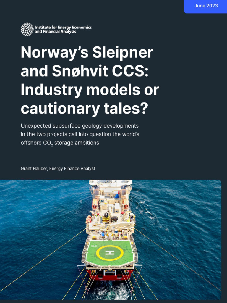 Sleipner and Snøhvit: CCS Insights | PDF | Carbon Capture And Storage ...