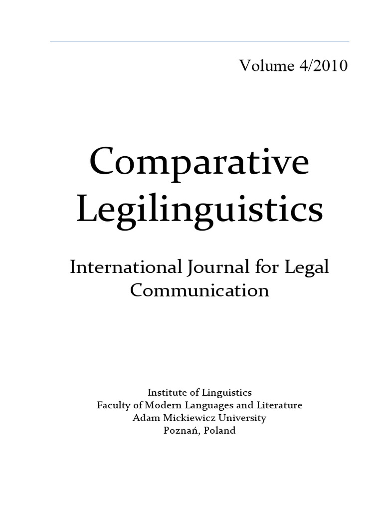 Features of English Legal Discourse | PDF | Grammatical Gender ...