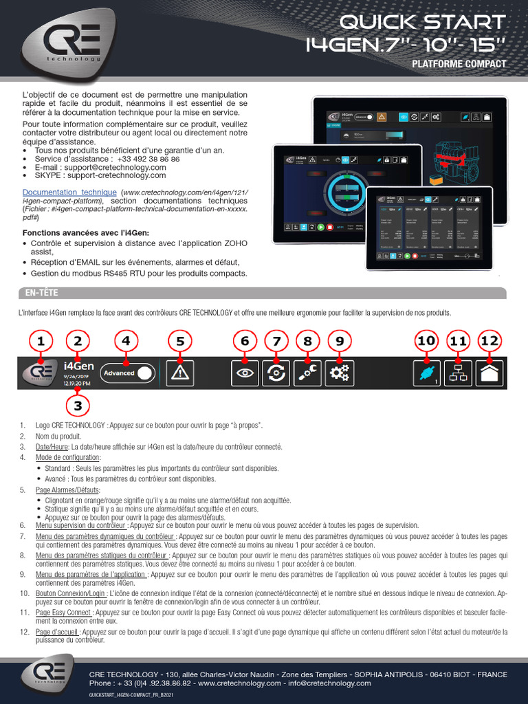 Guide rapide i4Gen Compact CRE Technology | PDF | Ingénierie ...