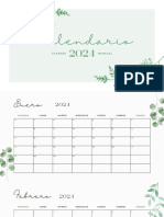 2024 Green Simple Minimalist Monthly Calendar