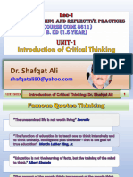 Lec-1-Introduction To Critical Thinking