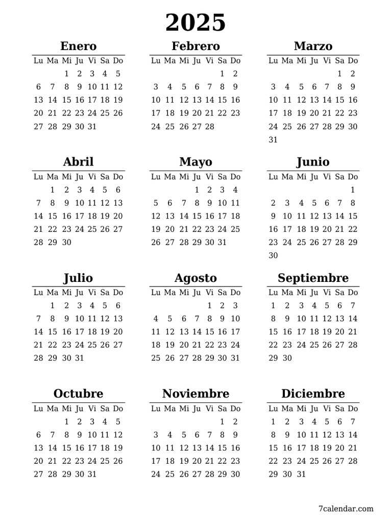 calendario 2025 | PDF