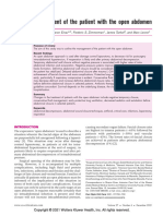 Management of The Patient With The Open Abdomen