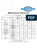 Maintenance Check List