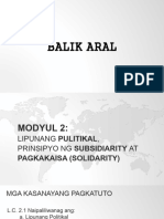 Modyul 2-Lipunang Pulitikal-Solidarity-Subsidiarity