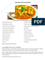 Resep Ikan Patin Asam Pedas