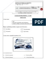 Avaliação Diagnostica 3º Ano Porugues