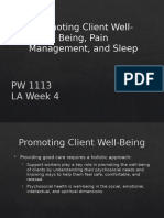 LA Week 4 Pain, Sleep Disorders and Communicable Diseases