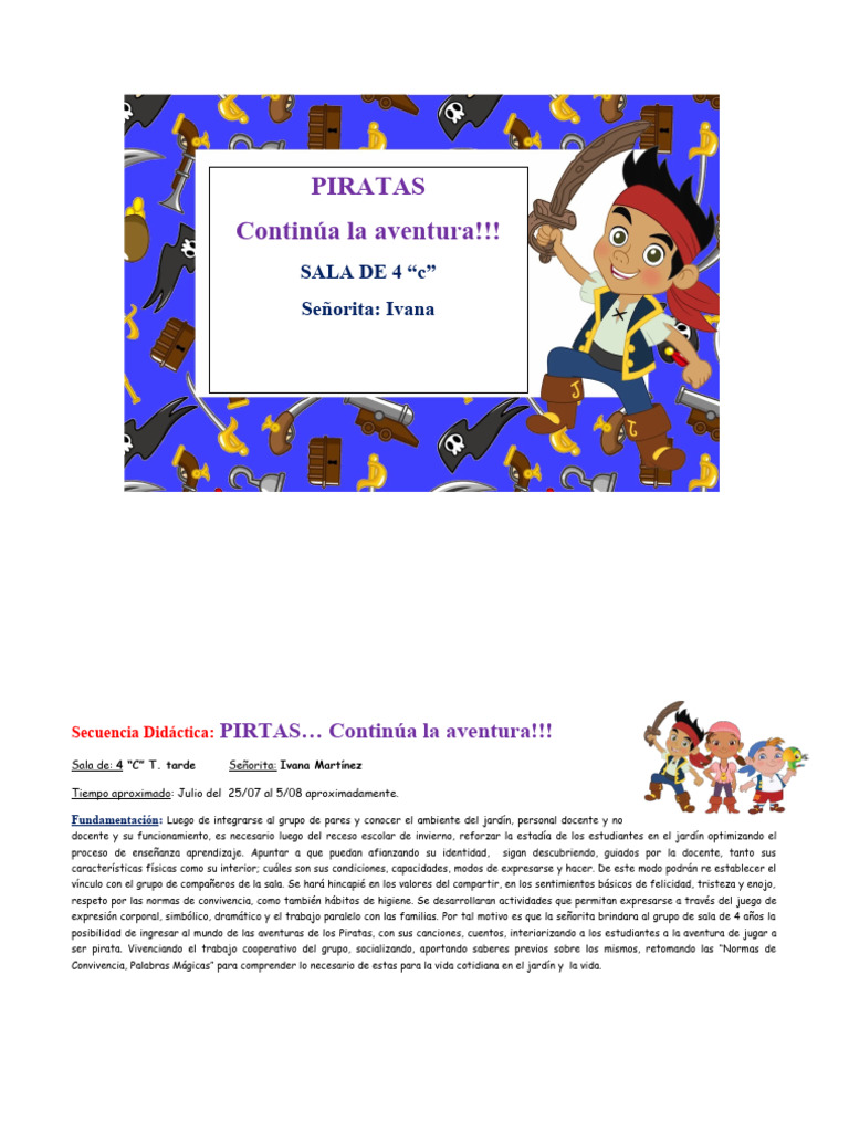 Secuencia Didáctica Volvemos Al Jardin | PDF | Evaluación, image size:768x1024