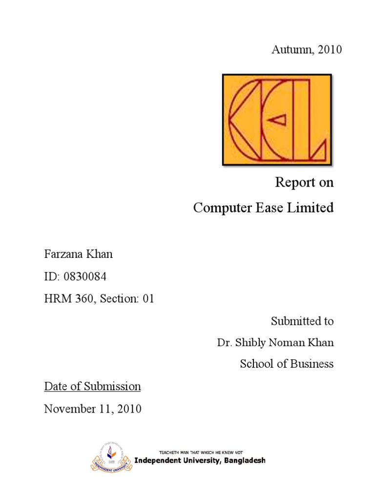 Computer Ease Limited HRM Report | PDF | Programmer | Software Development