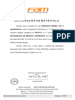 Declaração de Matrícula: 464.894.548-40, É Aluno Regularmente Matriculado No 1º Semestre de 2024