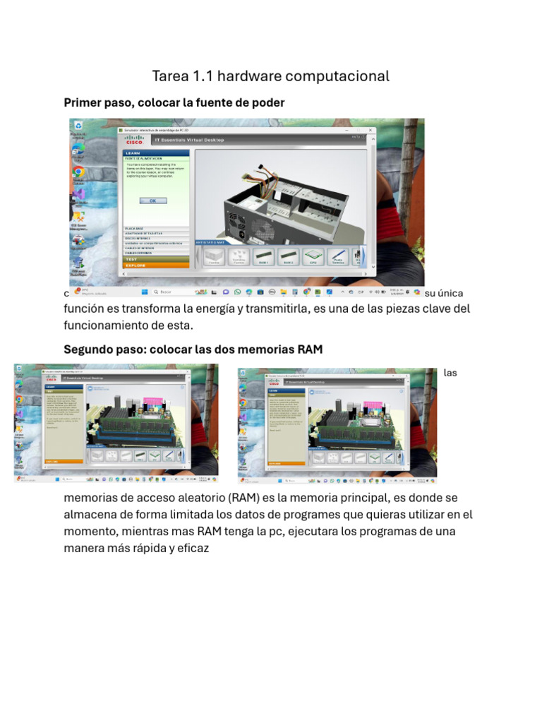 Montaje de Hardware de Computadora | PDF | Hardware de la computadora ...