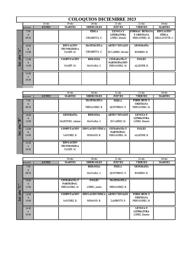 Coloquios Diciembre 2023 - 231219 - 101525 | PDF | Science