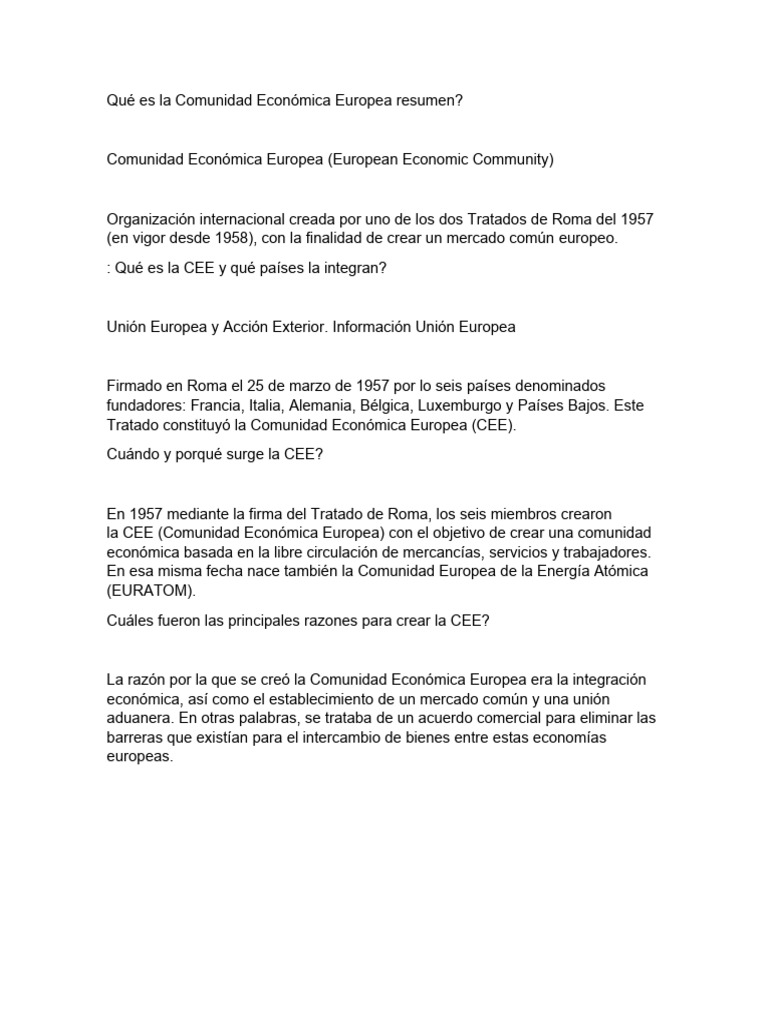 Comunidad Economica Europea PDF