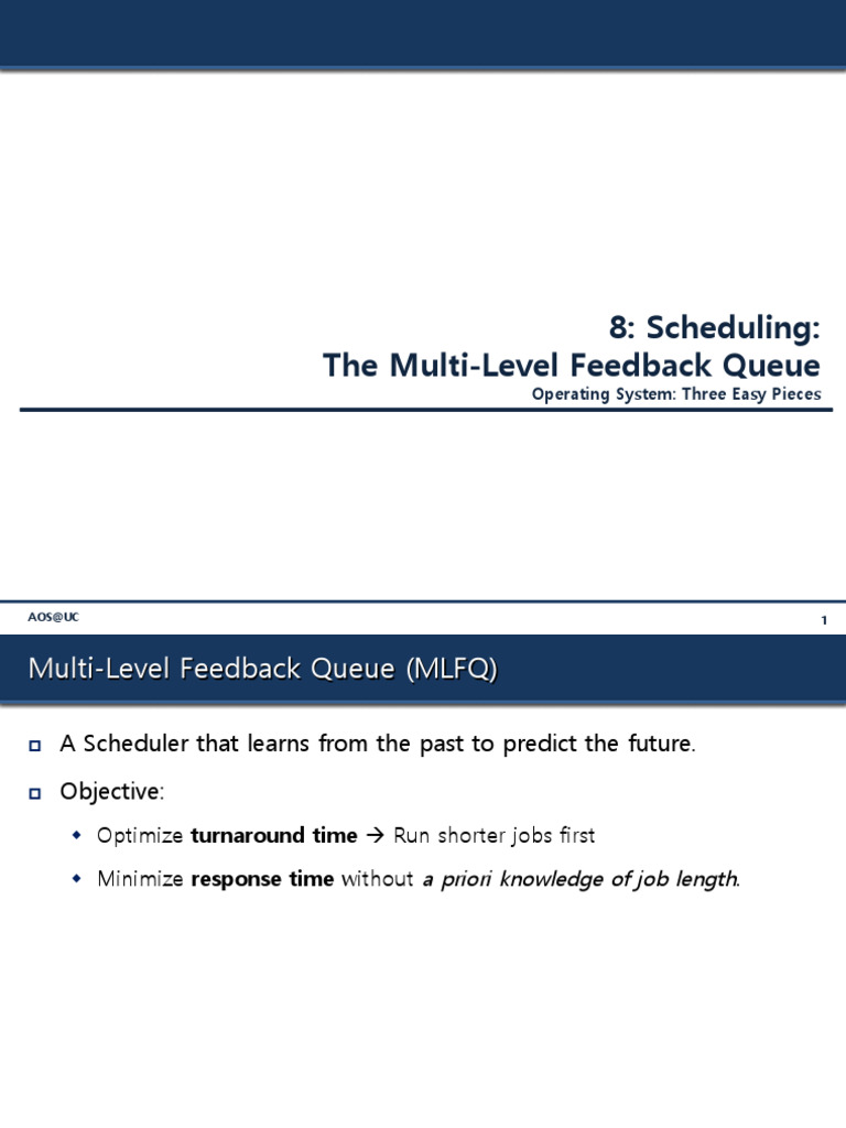 Multi-Level Feedback Queue Scheduling | PDF