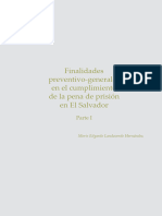 Finalidades Preventivo-Generales en El Cumplimiento de La Pena de Prisión en El Salvador