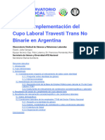 Campos (2022) - Informe Implementación Del Cupo Laboral Travesti Trans No Binarie en Argentina. ATE