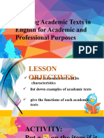 Academic Texts and Examples