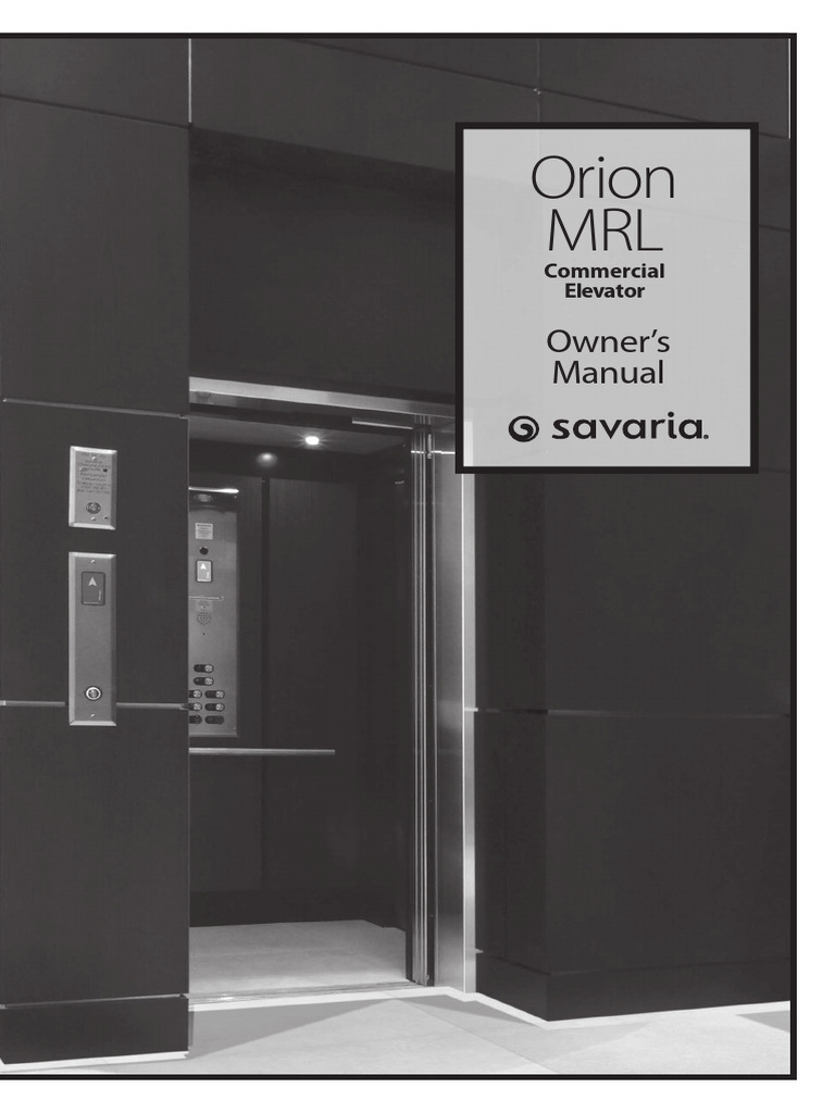 Orion MRL LULA Elevator Owner's Manual PDF | PDF