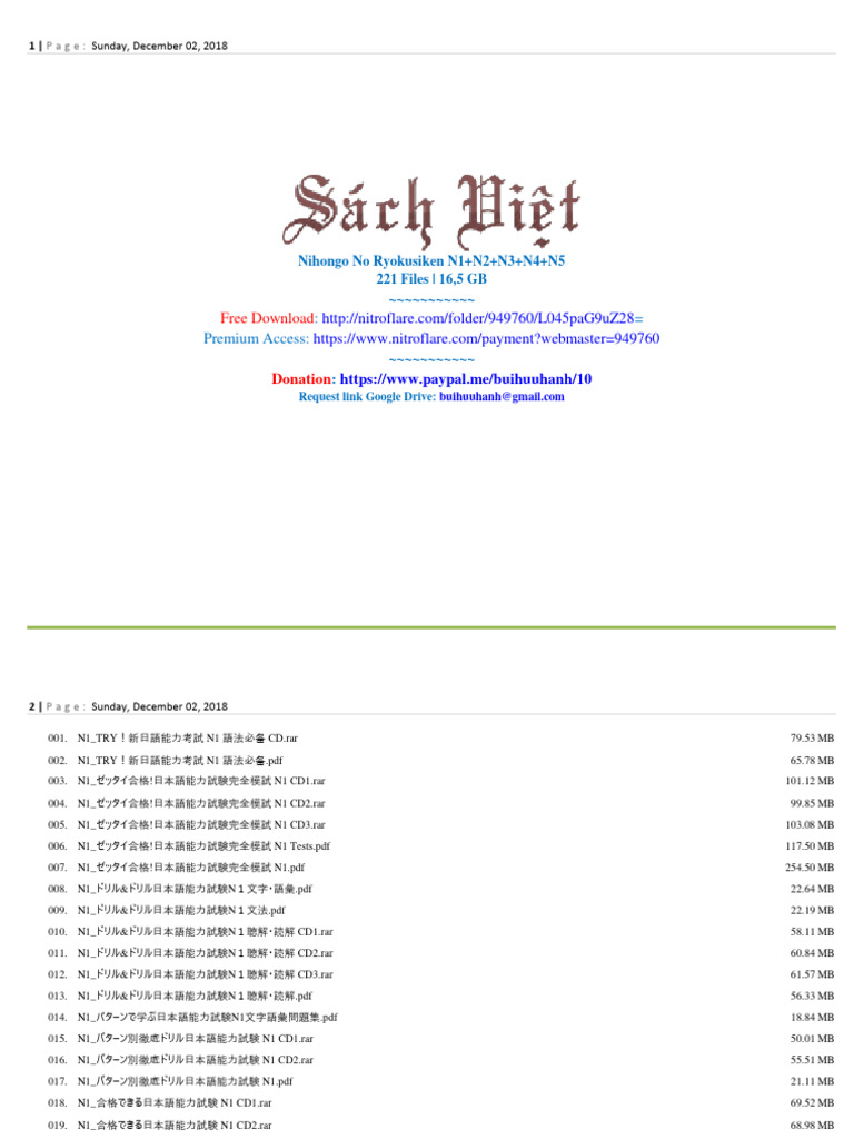 JLPT N1 N2 N3 N4 N5 Official Book Trial Examination