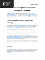 Factors Influencing Commercial Custom Circuit Board Assembly