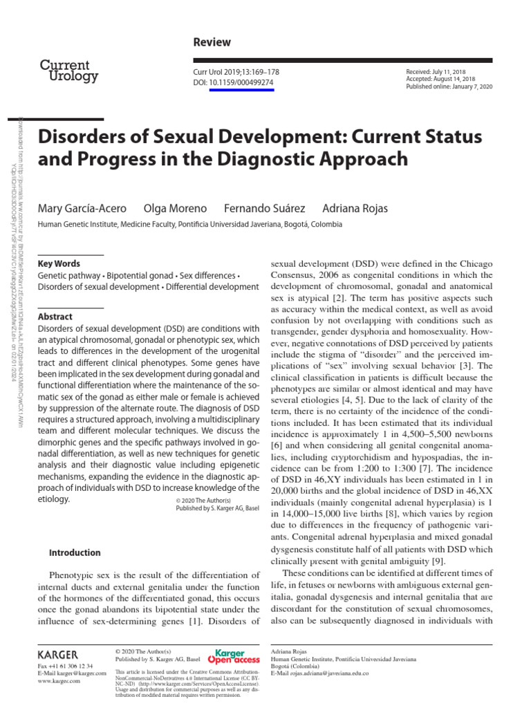 Disorders of Sexual Development Current Status.1 | PDF | Epigenetics ...