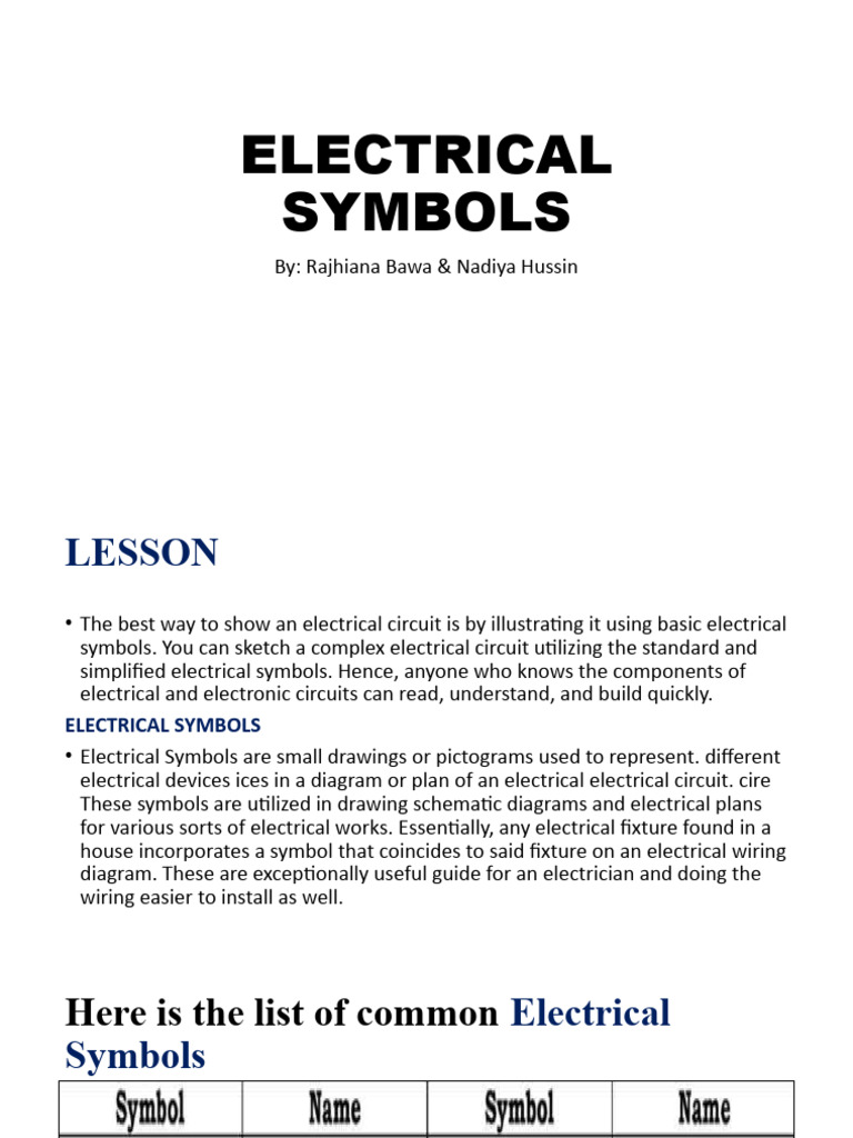 7 Electrical Symbols | PDF