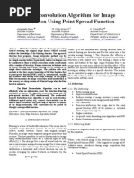 Blind Deconvolution Algorithm For Image Restoration Using Point Spread Function