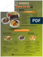 Menú A La Carta para Restaurantes A4 para Imprimir Con Fondo Blanco Moderno y Limpio