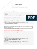 Conditional Statement Lab Giude