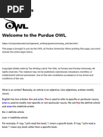 How To Use Articles (A - An - The) - Purdue OWL® - Purdue University