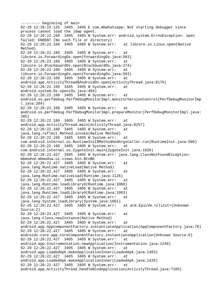 WhatsApp Debugging and File Access Errors | PDF | Science & Mathematics ...