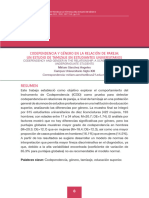 Codependencia Y Género en La Relación de Pareja: Un Estudio de Tamizaje en Estudiantes Universitarios