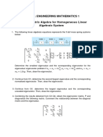 Tutorial 7 Matrix Algebra For Homogeneous Linear Algebraic System
