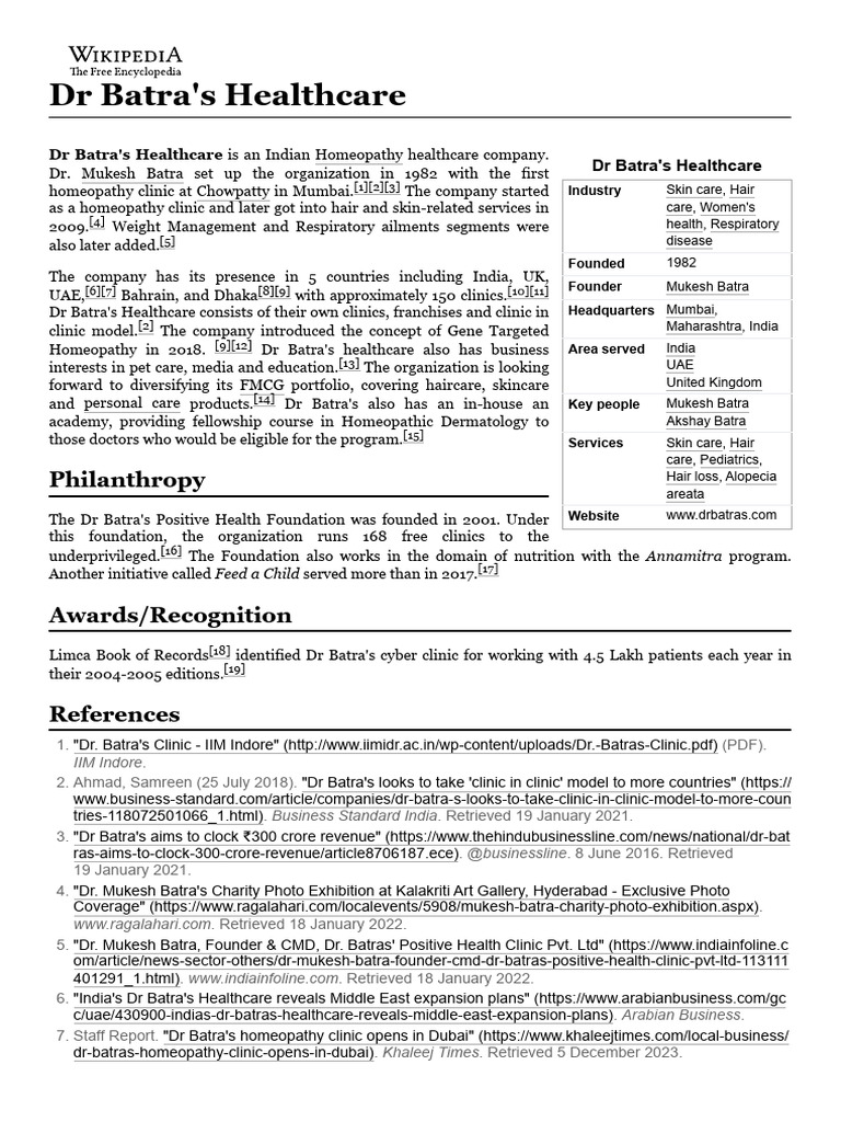 Dr Batra's Homeopathy Overview | PDF | Health Care | Medicine