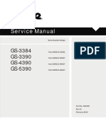 Parts Manual Ser Vice Manual: GS-3384 GS-3390 GS-4390 GS-5390