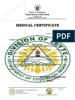 MEDICAL CERTIFICATE Revised March 212023 Work Immersion