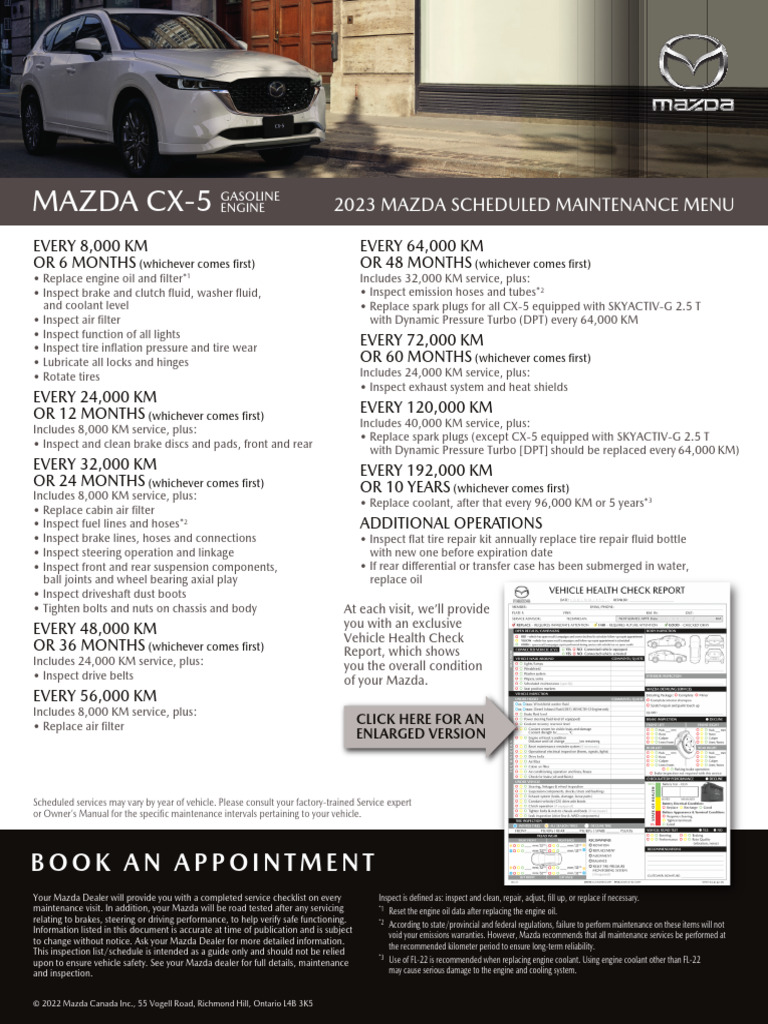 2020 Mazda Cx 5 Maintenance Schedule