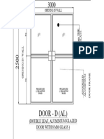 Door - D (Al) : (Double Leaf, Aluminium Glazed Door With 8 MM Glass)