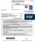 Admit Card: Araksha Bhavan (5Th Floor), 6Th Cross Road, Block-Dj, Sector-Ii, Salt Lake City, Kolkata-700 091