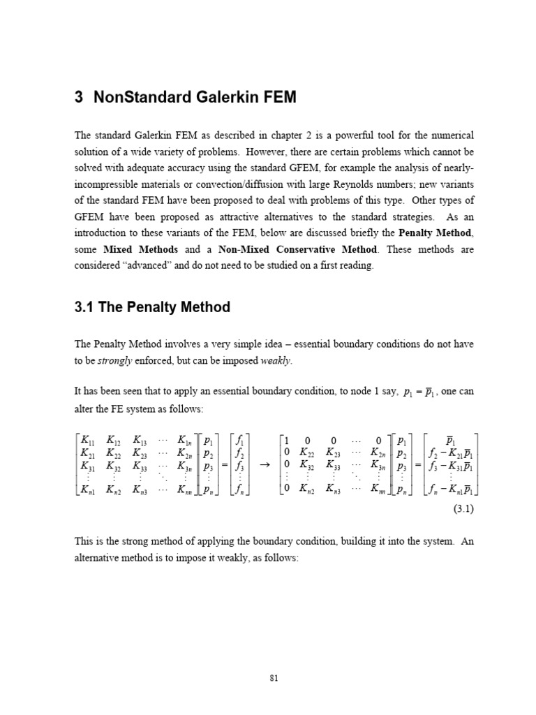 Advanced Non-Standard Galerkin FEM | PDF | Finite Element Method ...