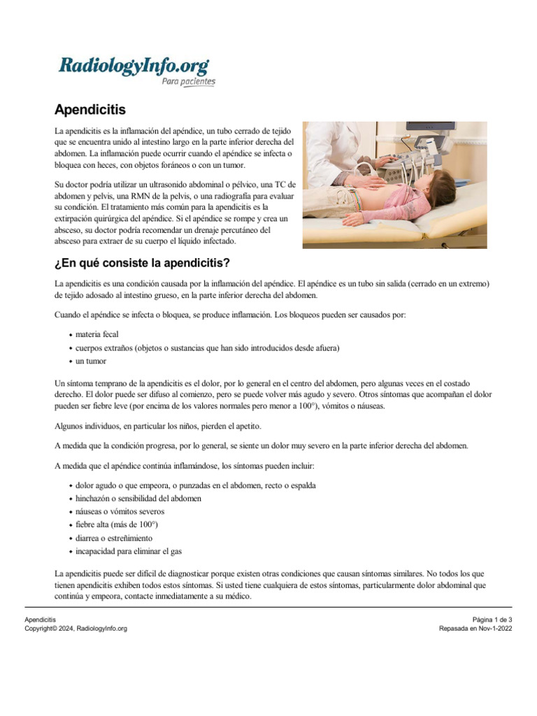 Appendicitis | PDF
