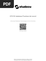 CP4152 Database Practices Lab Record