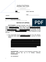 Notice of Appeal CA