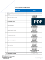 Jadwal Esq Public Training: NO Program Training Tanggal