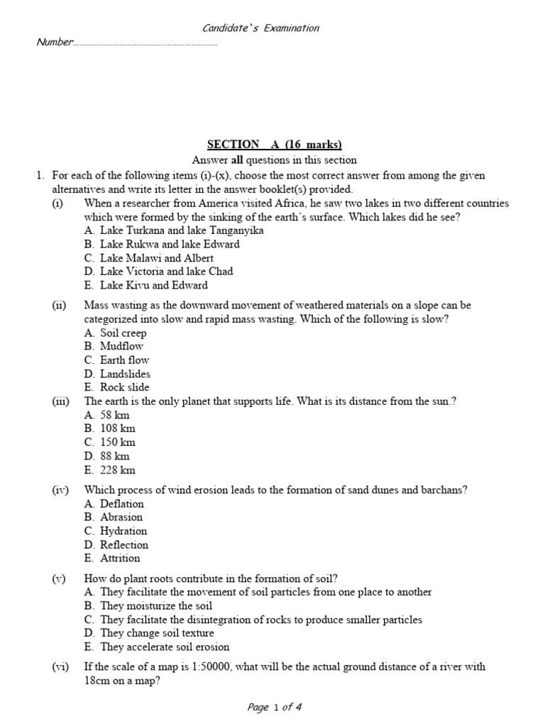 Map Reading Form Three